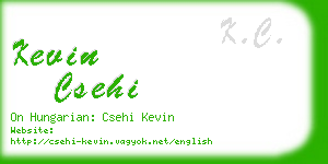 kevin csehi business card
